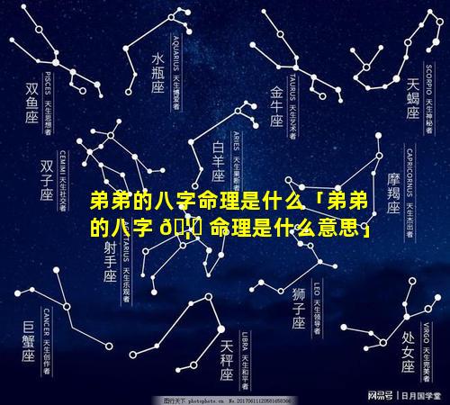 弟弟的八字命理是什么「弟弟的八字 🦟 命理是什么意思」